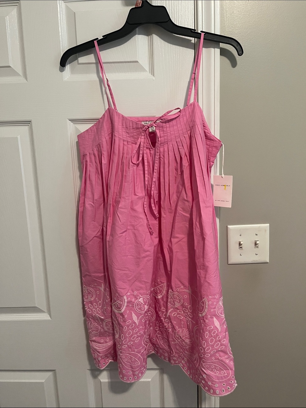NWT Free Assembly Pink Cotton Sundress